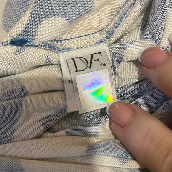 Diane Von Furstenberg DVF 1974 Beth Silk Jersey Spiral Fern Shift Mini Dress, 8 - Picture 8 of 10